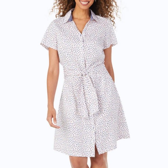 Foxcroft Dresses & Skirts - Foxcroft Vienna Demure Dots Shirtdress